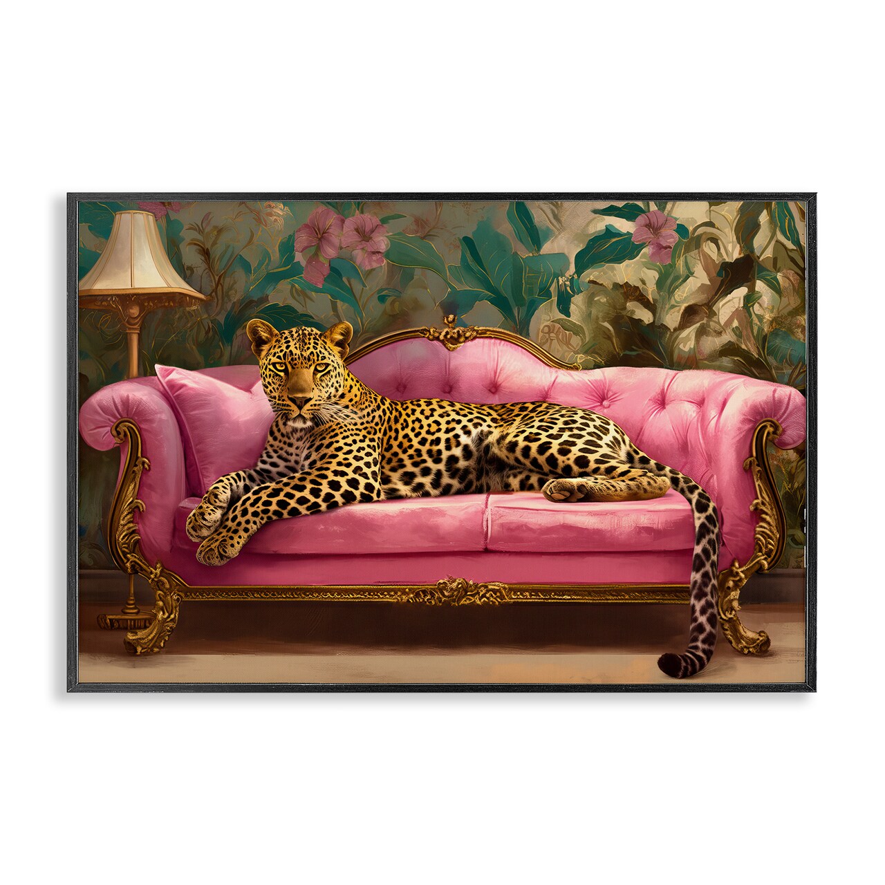 Stupell Industries Exotic Lounging Leopard Framed Giclee, design by Tina LeCour